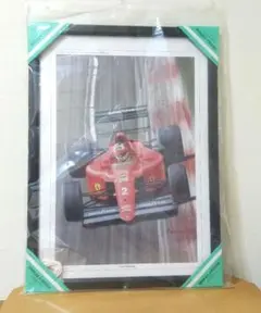 F1 フェラーリ ナイジェル・マンセル ポスター 額 希少 レア 競売 ナイジェル・マンセル フェラーリ F1 ポスター レア 希少