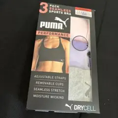 PUMA 3 Pack Seamless Sports Bra (Medium)