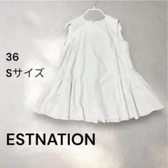 【即完品】エストネーションESTNATIONタフタテントラインチュニックブラウス