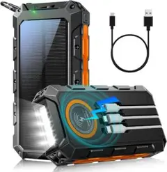【新品未使用】ソーラーモバイルバッテリー 46800mAh 大容量 急速充電