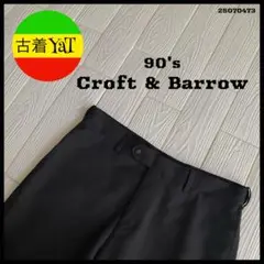 90s Croft&BarrowヴィンテージワイドスラックスUS古着ノータック