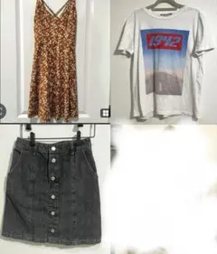 3点　まとめ売り　セット　ZARA H&M ワンピースtシャツ　スカート