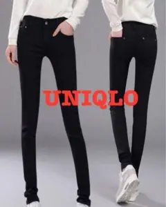 UNIQLO ユニクロ ウルトラストレッチスキニーパンツ 　ブラックジーンズ　L