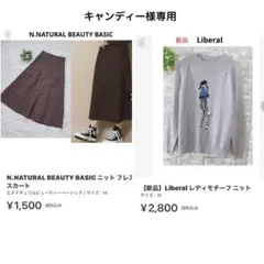 N.NATURAL BEAUTY BASIC ニット フレアスカート