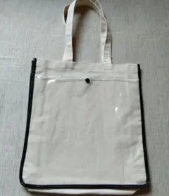 値下げ中★トートバッグ　推し活　両面クリアポケット付き