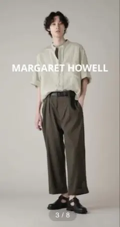 マーガレットハウエル・オリーブグリーン ・スラックス