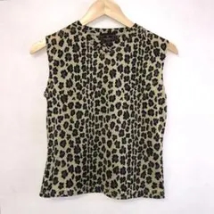 FENDI フェンディ 豹柄 ノースリーブ タンクトップ カットソー