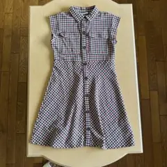 ZARAkidsチェック柄 ノースリーブワンピース 160