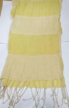 ストール 綿素材 辛子色