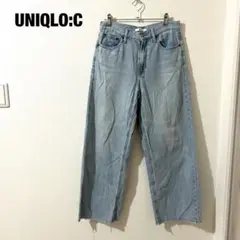 UNIQLO:C 話題の人気商品⭐︎ ユニクロ ワイドストレートジーンズ スリット