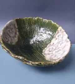 織部焼 瓢箪型器 深皿 大小七客 和食器 向付(メ1594) 楽天市場】織部焼：織部三日月形向付・瀧川恵美子《小鉢・17.0cm