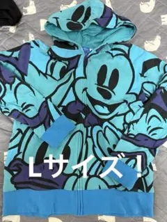 激レアL！東京ディズニーリゾート限定ビッグフェイスジップパーカー