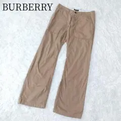 【バーバリー/BURBERRY】カジュアルパンツ　刺繍ロゴ　コットン　ベージュ