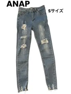【美品】ANAP アナップ ダメージデニム