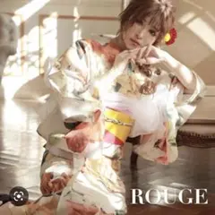 Rouge アンティークオレンジフラワー 浴衣 キャバ嬢 ドレスイエロー
