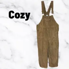 美品✨【cozy】コーデュロイストレートオーバーオール　コットン　ブラウン