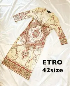 【超美品】ETRO エトロ　ペイズリー柄 ロングワンピース 42サイズ