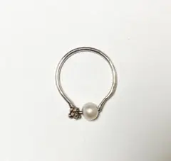 パールのシルバーリング 作家もの