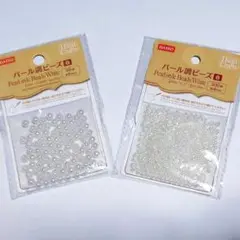 パール調 ビーズ 白 4mm 6mm ダイソー DAISO