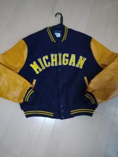 スタジャン　カレッジ系　ミシガン　エミネム　90s　made in usa