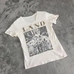 【GO LAND】（S）Tシャツ BIGプリント カジュアル 半袖 白