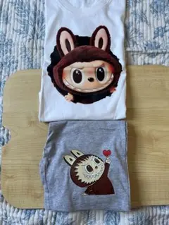 ラブブ labubuキャラクター Tシャツとショートパンツセット