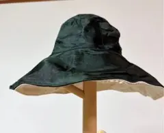 つば広　帽子　リバーシブルハット