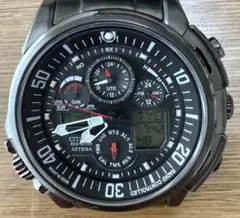 【未使用級 CITIZEN ソーラー腕時計】ラバー U680-S106061 CITIZEN(シチズン) / ソーラー腕時計/デジアナ/ラバー/ブラック