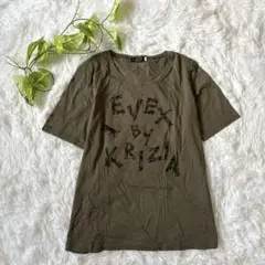 EVEX by KRIZIA レディース 半袖Tシャツ (L) 三陽商会 ロゴ