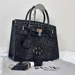 新品定価20万！高級 BOLINIボリーニ クロコ型押 し2wayビジネスバック 新品定価20万！高級 BOLINIボリーニ クロコ型押 し2wayビジネス