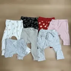 【ブランド子供服あり】まとめ売り 80cm保育園　レギンス　パンツ　短パン　7着