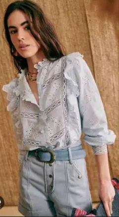 Sezane chemise Irma セザンヌ　コットンブラウス34 M