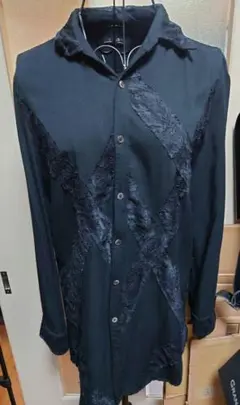 civarize レース装飾 ブラック シャツ