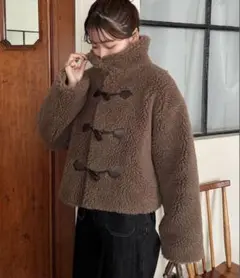【タグ付新品】ゆづき　ラメボアスタンドジャケット INTER FACTORY
