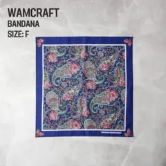 WAMCRAFT 80s USA製 ペイズリー バンダナ ネイビー