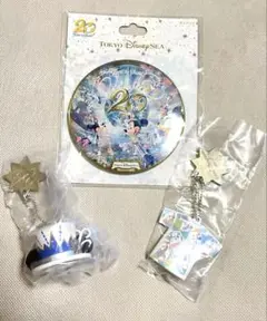 ディズニーシー20周年　カプセルトイ　缶バッジ　まとめ売り