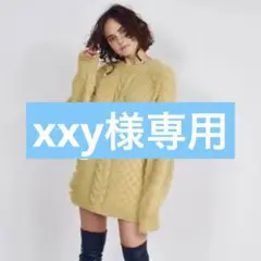 美品★スナイデル ブロッキング ニット ワンピース イエロー アンゴラ モヘア