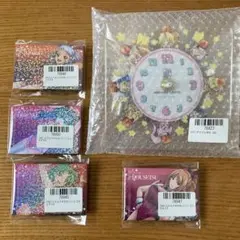 戦国乙女　ぱちくじ　アクリル時計［A］スクエアホロ缶バッジ4個セット