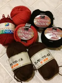 マンセルメリノ150レインボウ　ユザワヤ　５玉セット