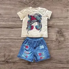 女児130cm Ｔシャツ、パンツセット
