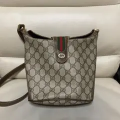 売り切り!! グッチ オールドグッチ gg総柄 ショルダーバッグ