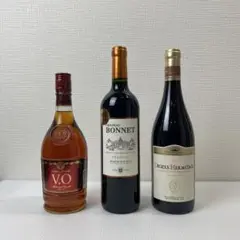 サントリーブランデー V.O 640mlとクローズエルミタージュ ワイン