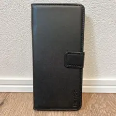 Xperia 1V 手帳型ケース PUレザー ブラック