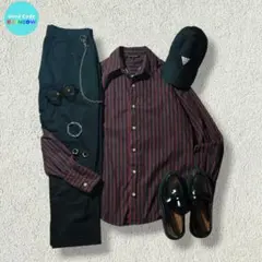 モードカジュアルコーデC-boy Style【No.167】ストライプシャツ黒