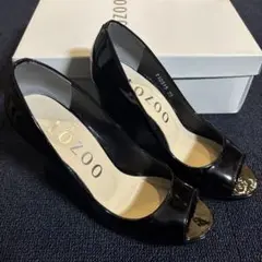 TOZOO ブラック オープントゥ ハイヒール 22cm