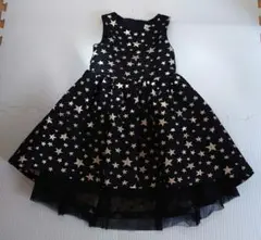 ●最終価格　新品同様　Ｈ＆M 　ゴールドの星のドレス １１０cm（４−５Ｙ）
