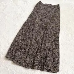 STYLE DELI スタイルデリ レオパードスカート ロング ウエストゴム