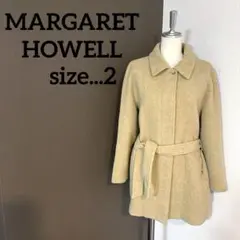 MARGARET HOWELL ロングコート ウールコート ベルト付き