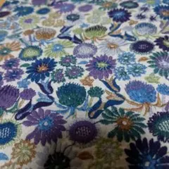 pjc 刺繍生地 花園小花(生成きなり)ハギレ
