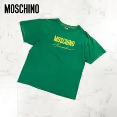モスキーノジーンズ ロゴプリントTシャツ ラメ グリーン サイズM*CD288